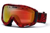 SKIBRILLE SMITH OPTICS PROPHECY BLACK RED RISE & FALL GOGGLE