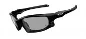 OAKLEY SPLIT JACKET 9099-07 Black/Silver Text - Clear-Black Phot