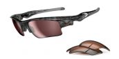 OAKLEY FAST JACKET XL 9156-06 Black Plaid - G30 Polarized, VR50