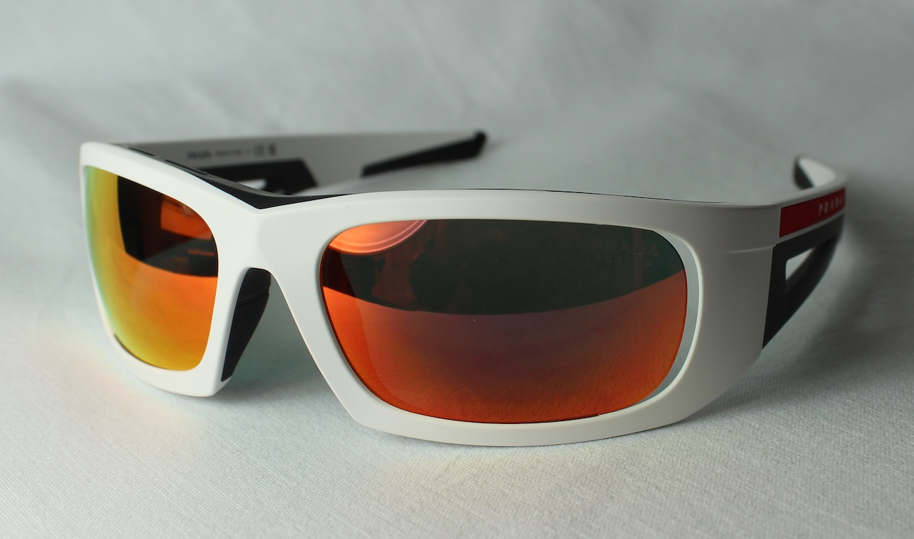 Prada Sport Geometric Sunglasses SPS 02YS AAI-04U New Red Mirror